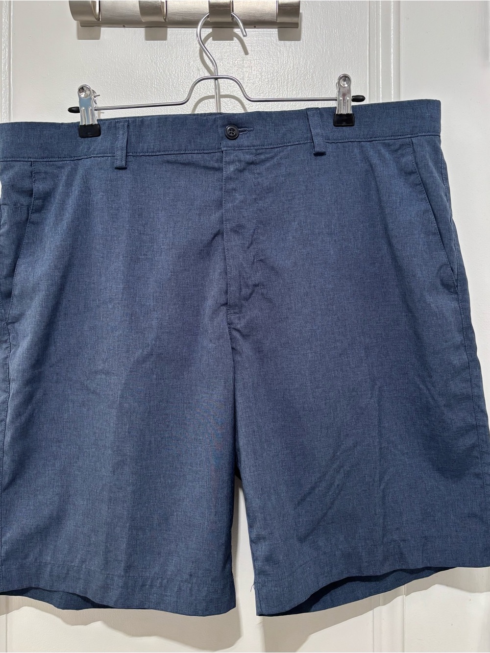 PGA Tour Men's Flat-Front Shorts in Navy Blue